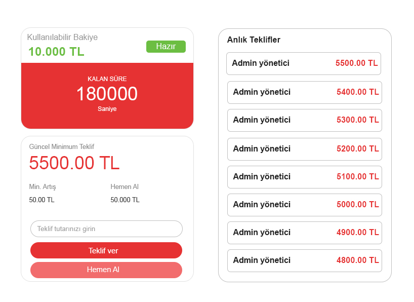 Gerçek Zamanlı Canlı Mezat Sistemi